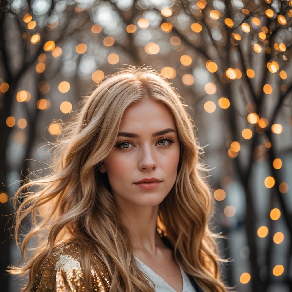 girl with golden hair - AI Generated Artwork - NightCafe Creator