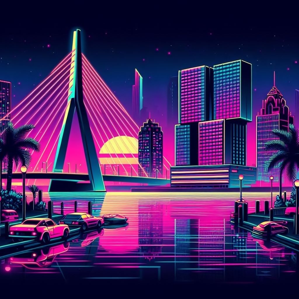 Synthwave skyline