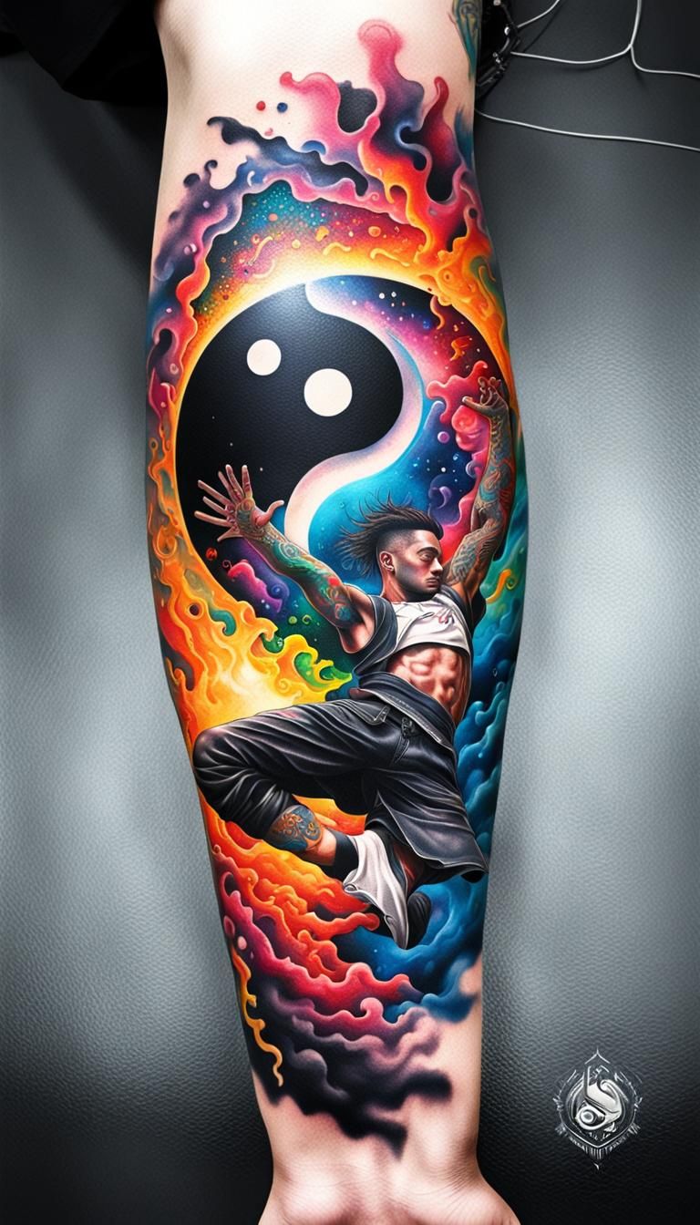 3D Surreal Masterpiece Tattoo, best quality, Extremely detai...