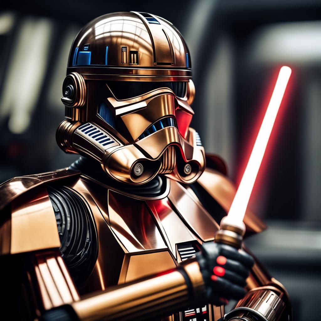 Astromech with lightsaber