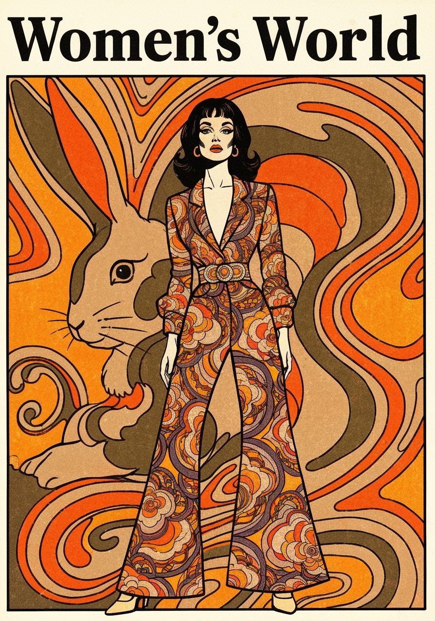 An illustration for a 1970s fashion magazine "Women's World"  by @Autumn
