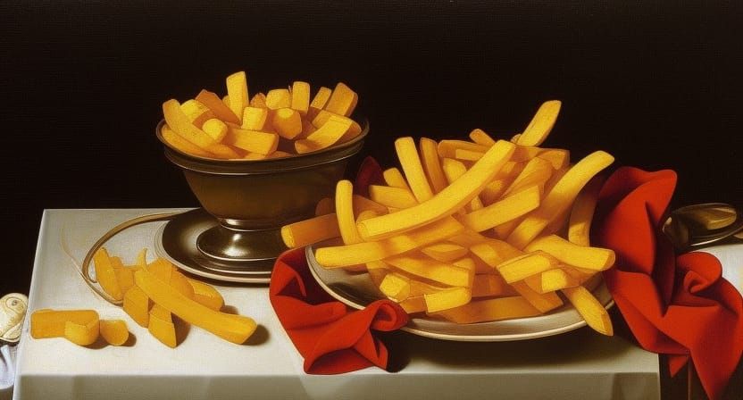 French fry still life.