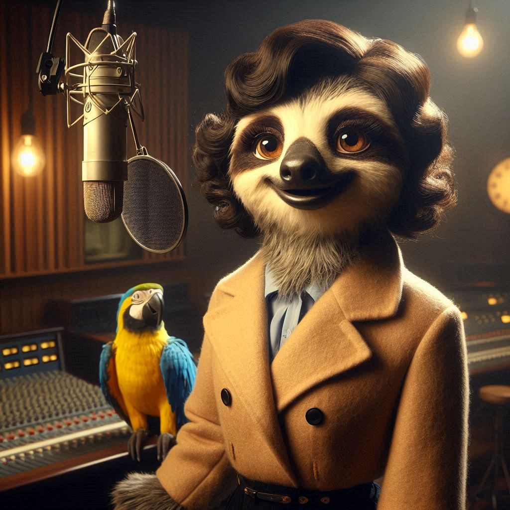 Slothnny Tyler as the voice of Polynesia the macaw, in “Doct...