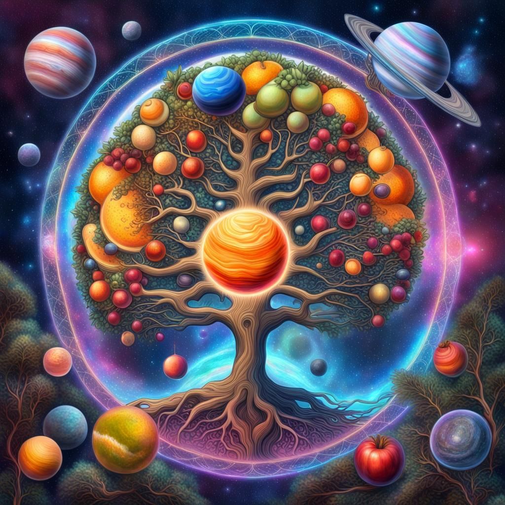 Tree and planets 