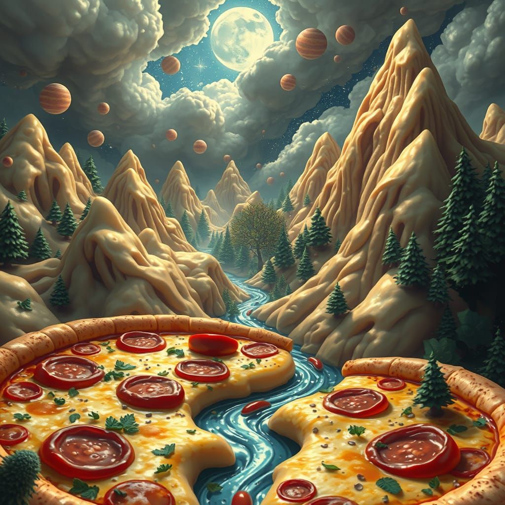 Pizza landscape   by @Anywho