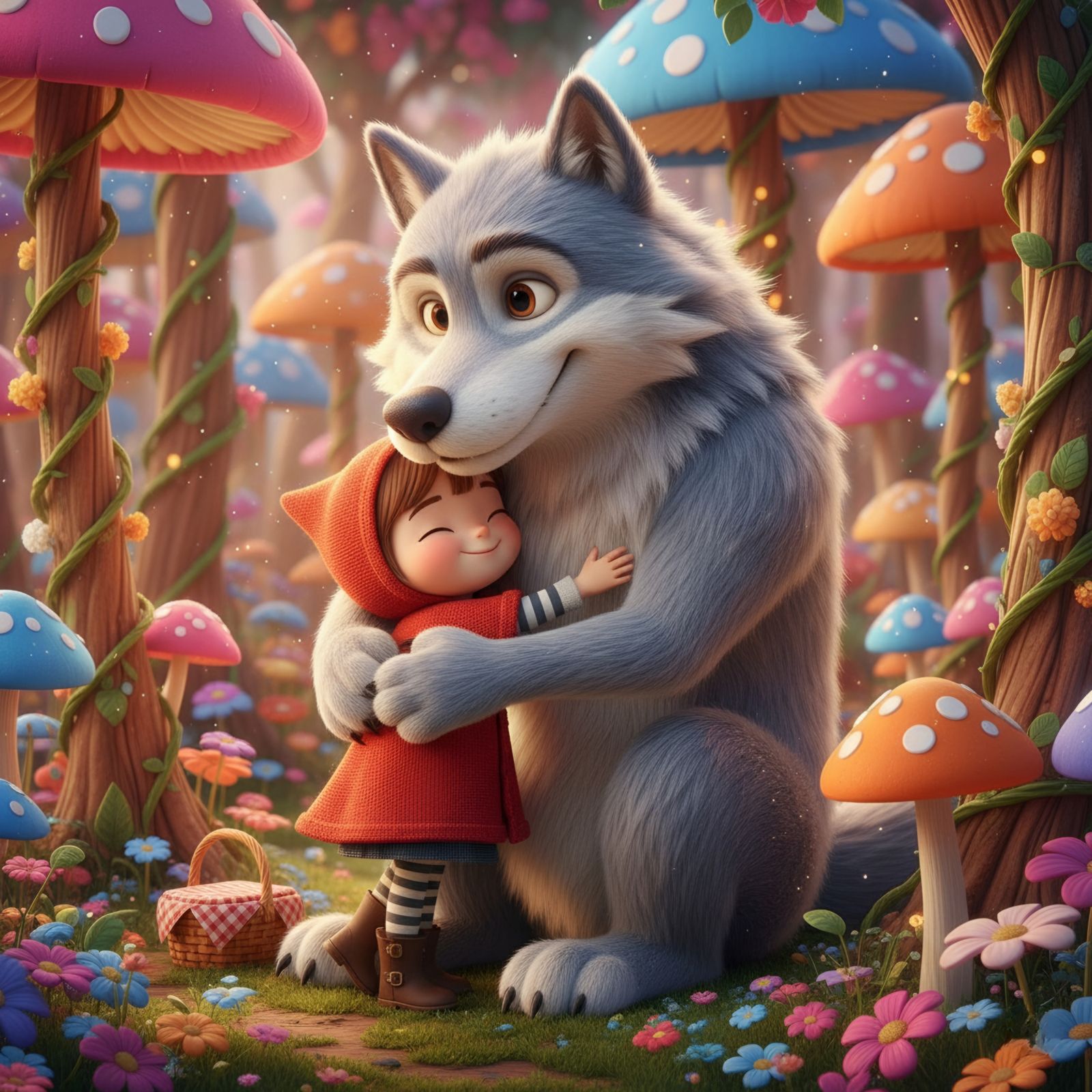 If Red Riding Hood and the bad wolf become friends....