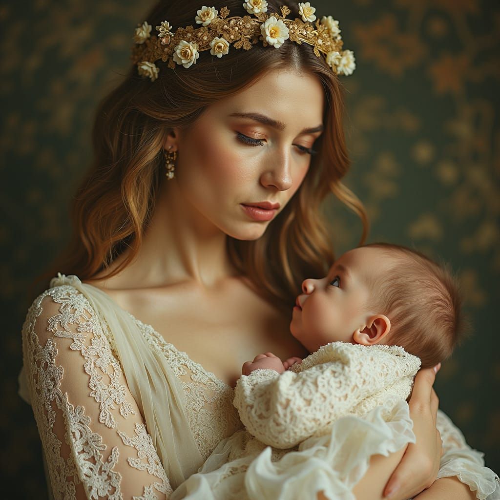 Красота и сила женщины в кружевах с глазами, в которых можно...