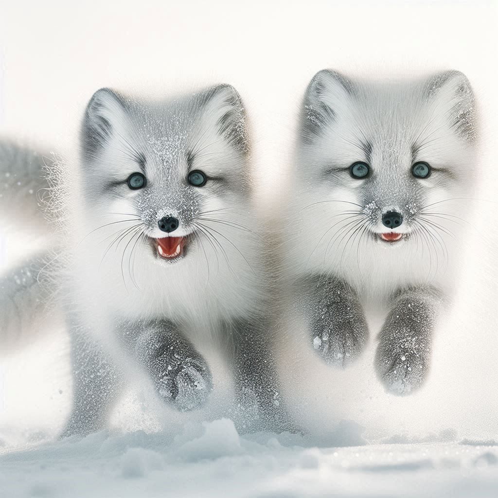 polar fox cubs