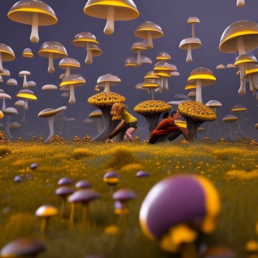 The mushrooms - AI Generated Artwork - NightCafe Creator