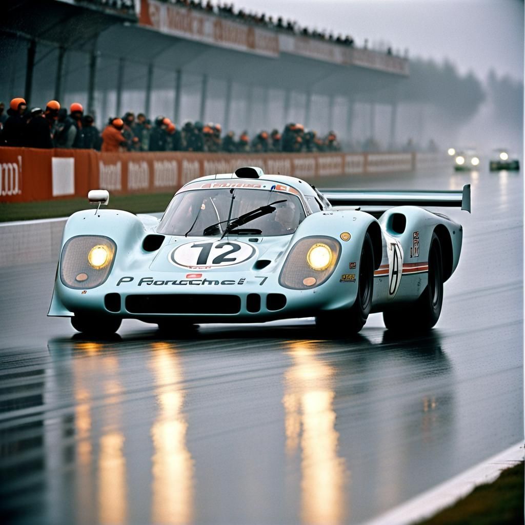 Porsche 917 In The Rain - 1971