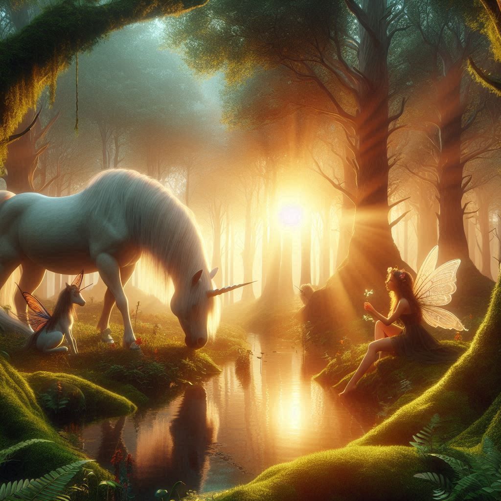 Forest Morning  by @Fantasy Art by Kay