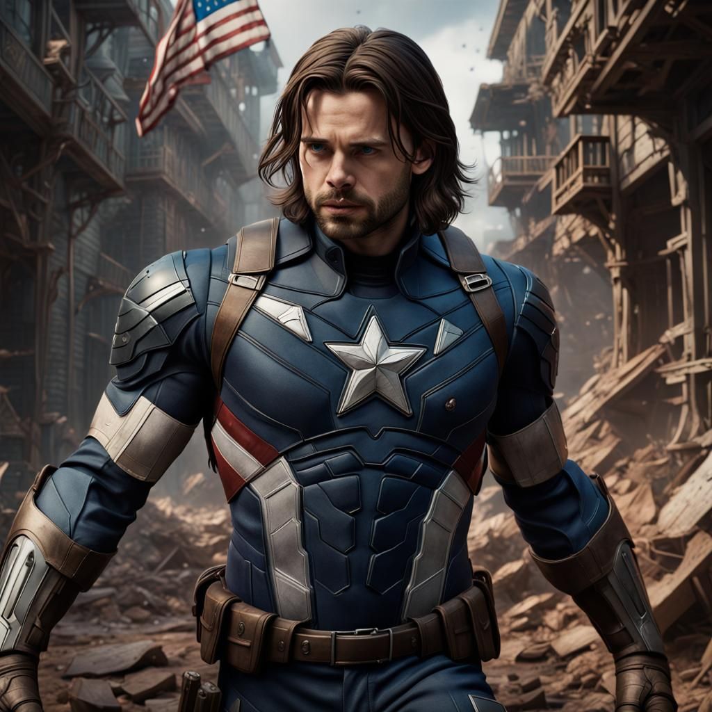 Captian America bucky barnes - AI Generated Artwork - NightCafe Creator