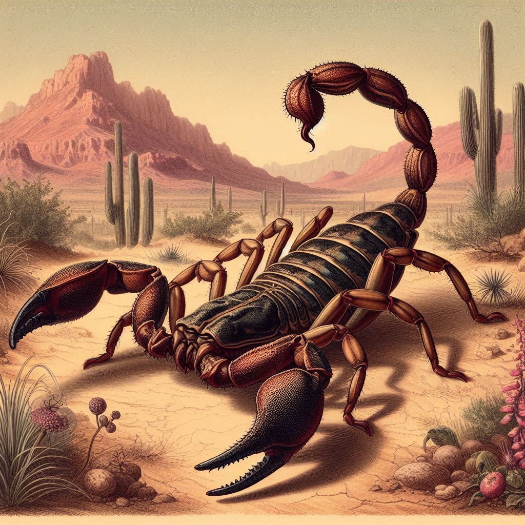 Arizona Bark Scorpion in the Desert