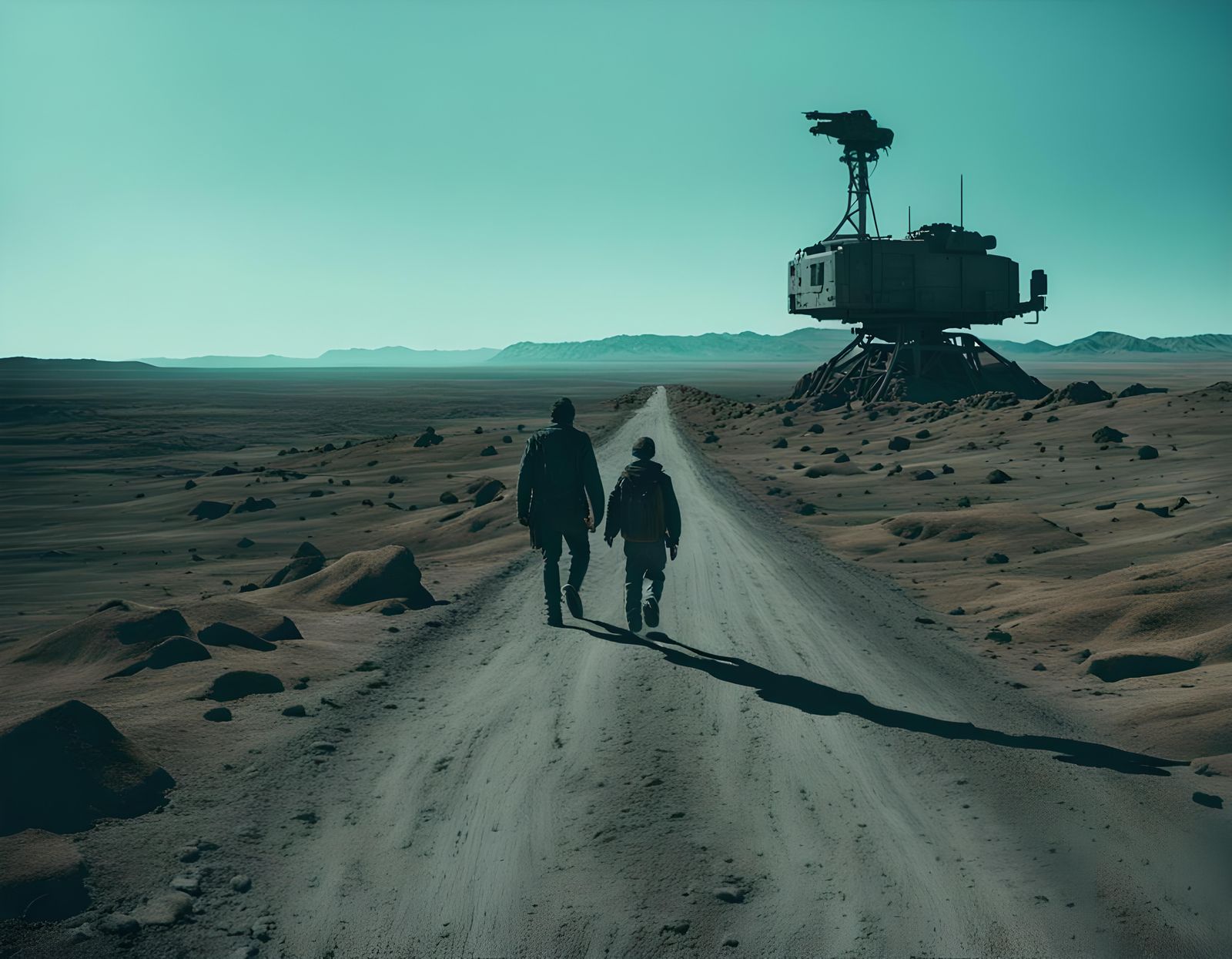 A lonely walk in the wasteland Cinematic film
