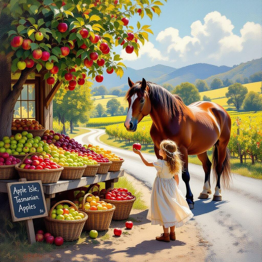 Apple stand in Tasmania   by @Kalpine