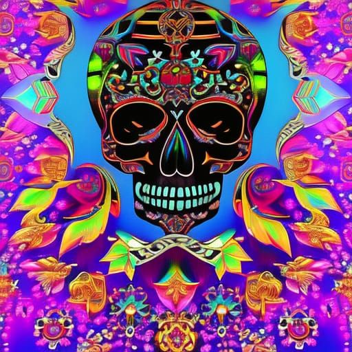 Candy skull colorful