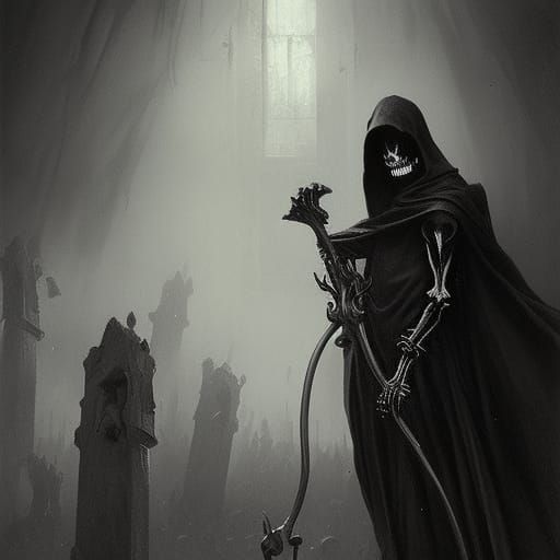 grim reaper skeleton - AI Generated Artwork - NightCafe Creator