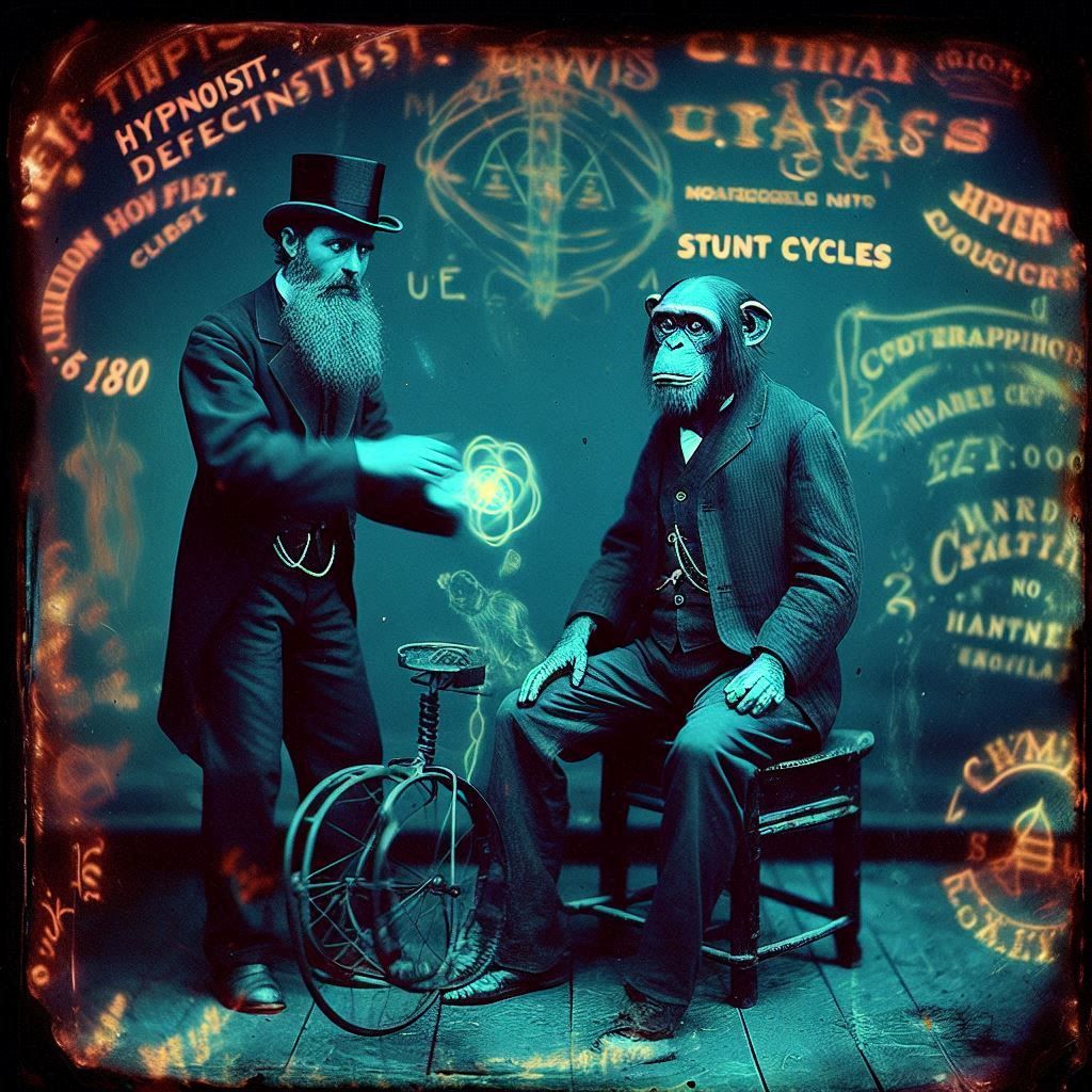 jervis the jerk, chimp hypnotist