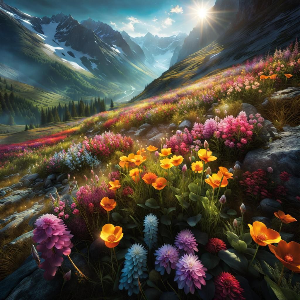 Mountain Flowers   by @Dom Jesus