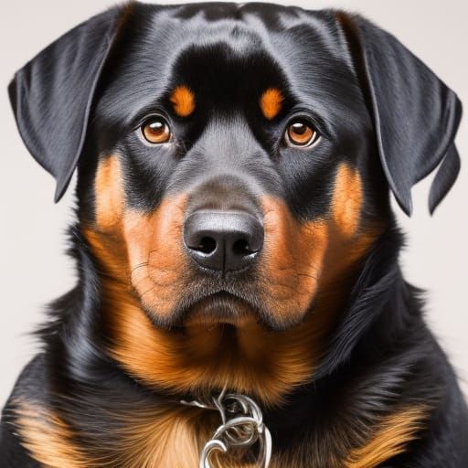 Cute Rottweiler - AI Generated Artwork - NightCafe Creator