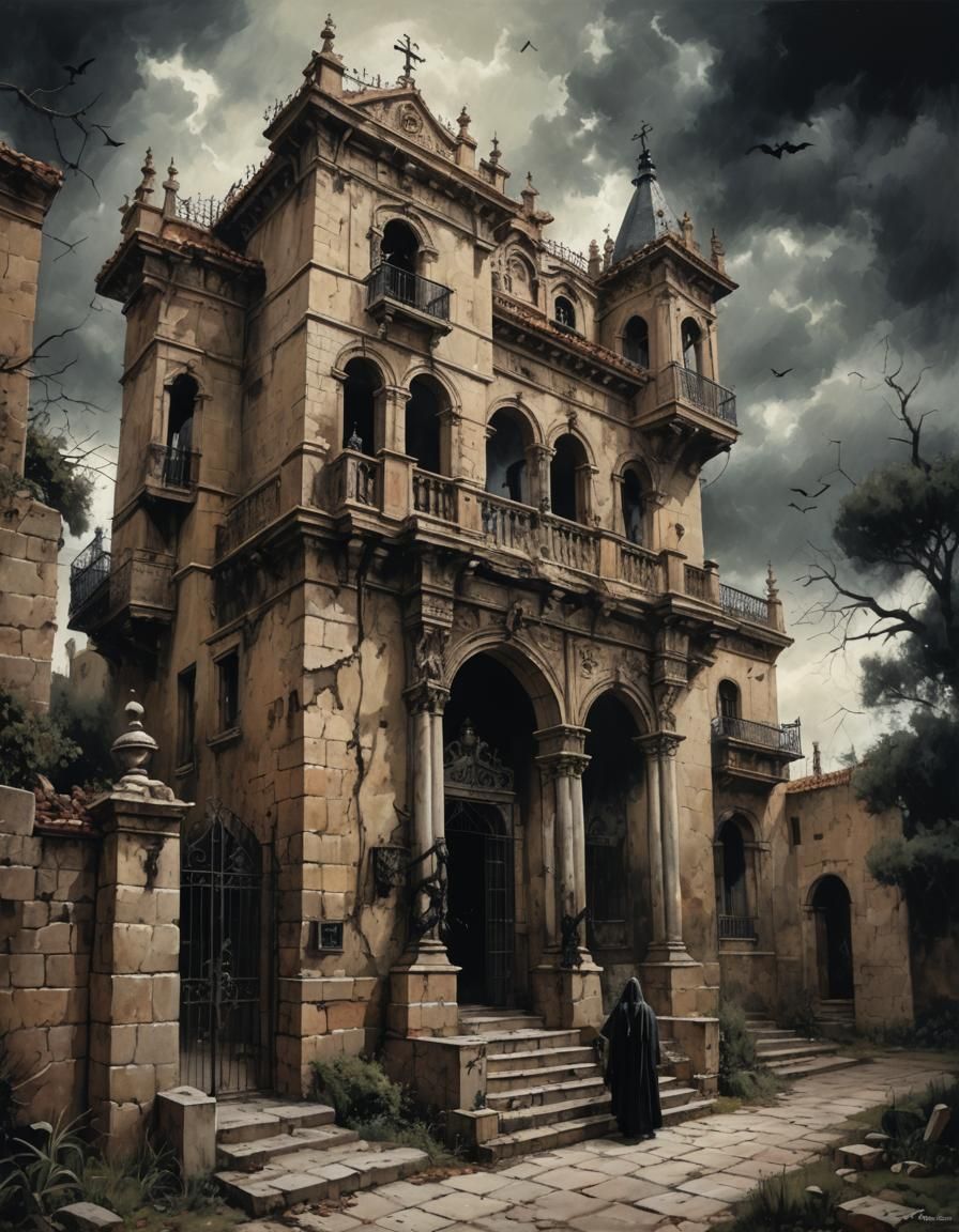 gothic haunted spanish villa horror