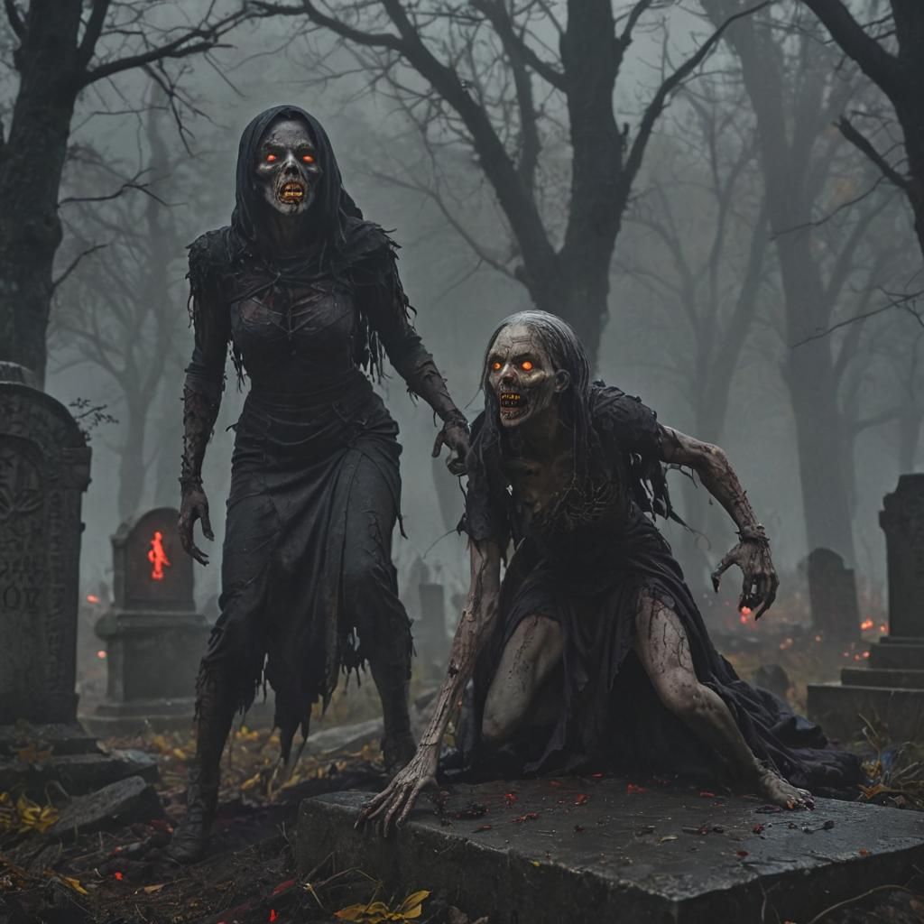 A vivid and ultradetailed image of an evil, demonlike ghoul escaping