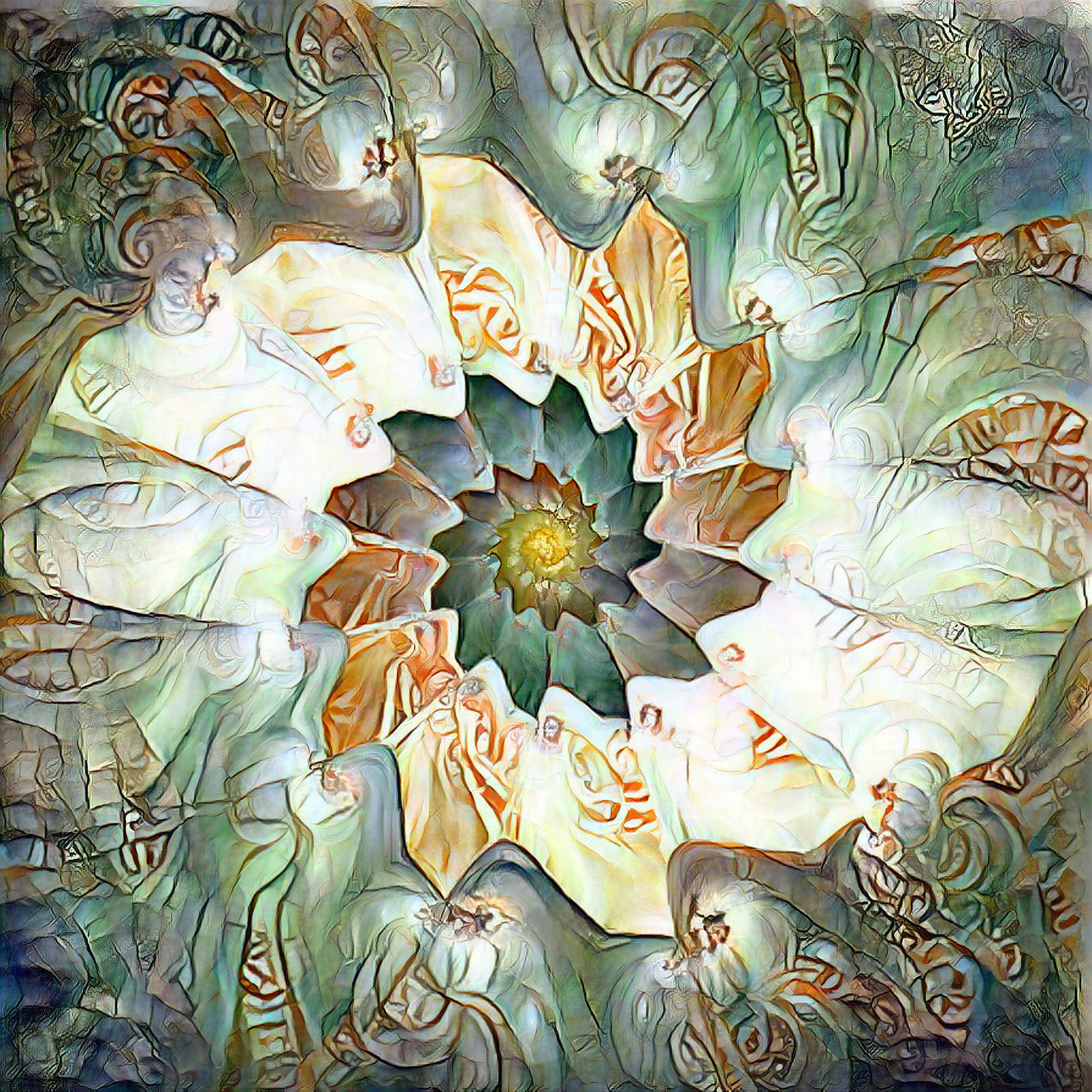 Watercolor Fractal Fusion Experiment