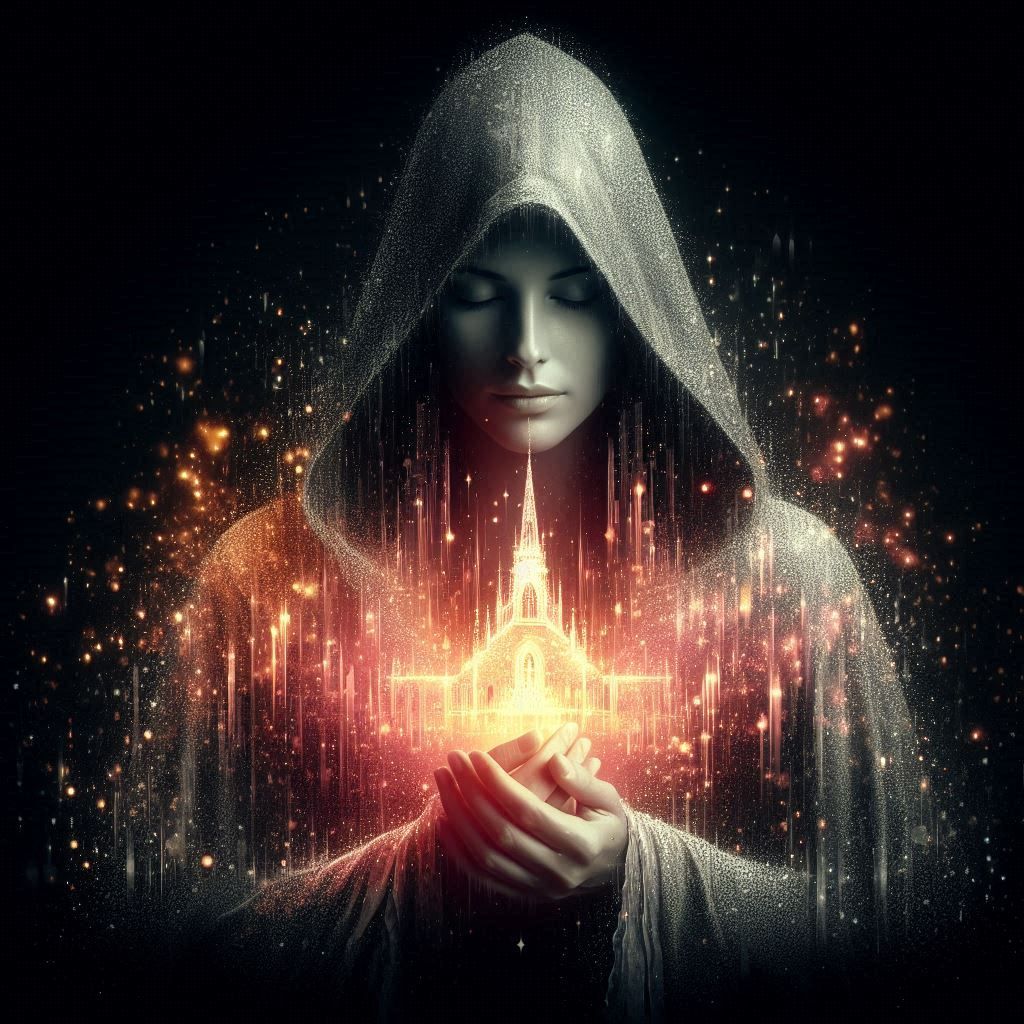 double exposure beautiful fantasy DALL-E 3 portrait landscap...