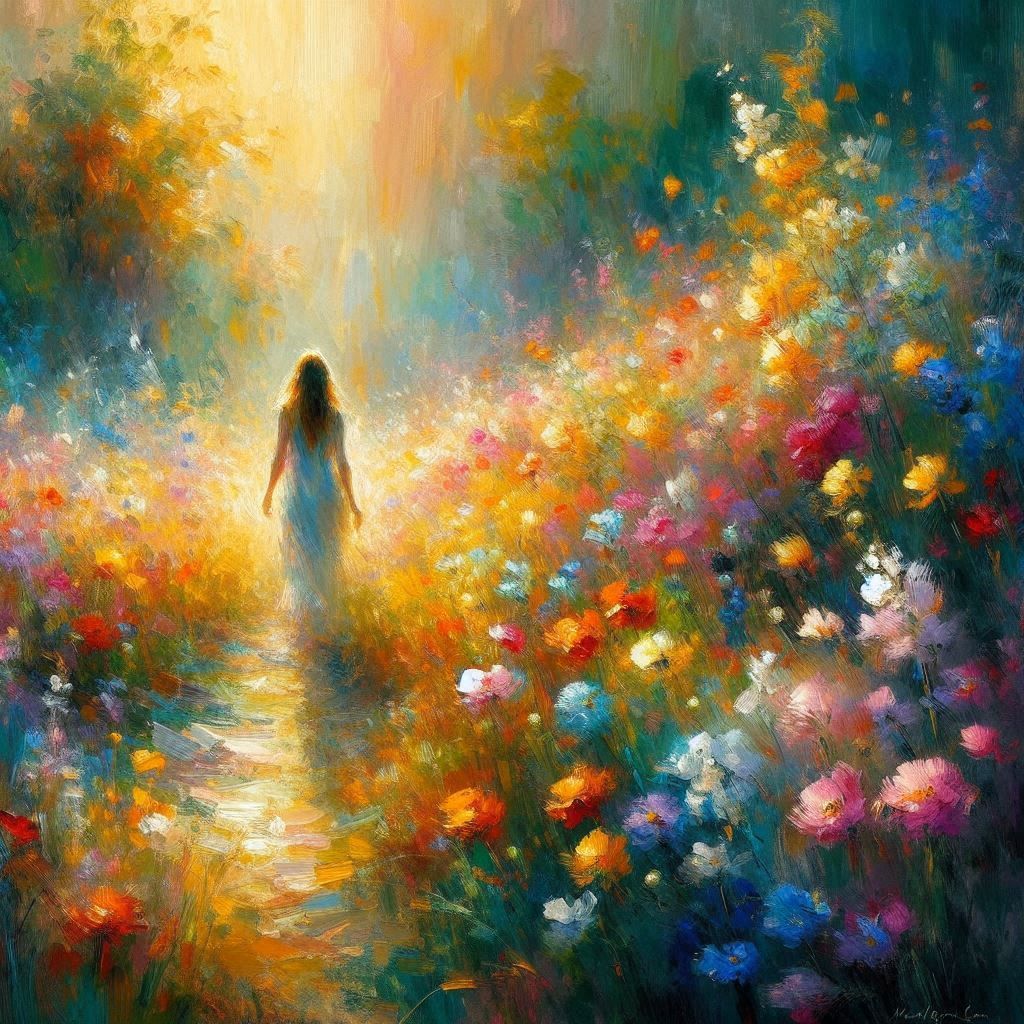 Walking through a lush