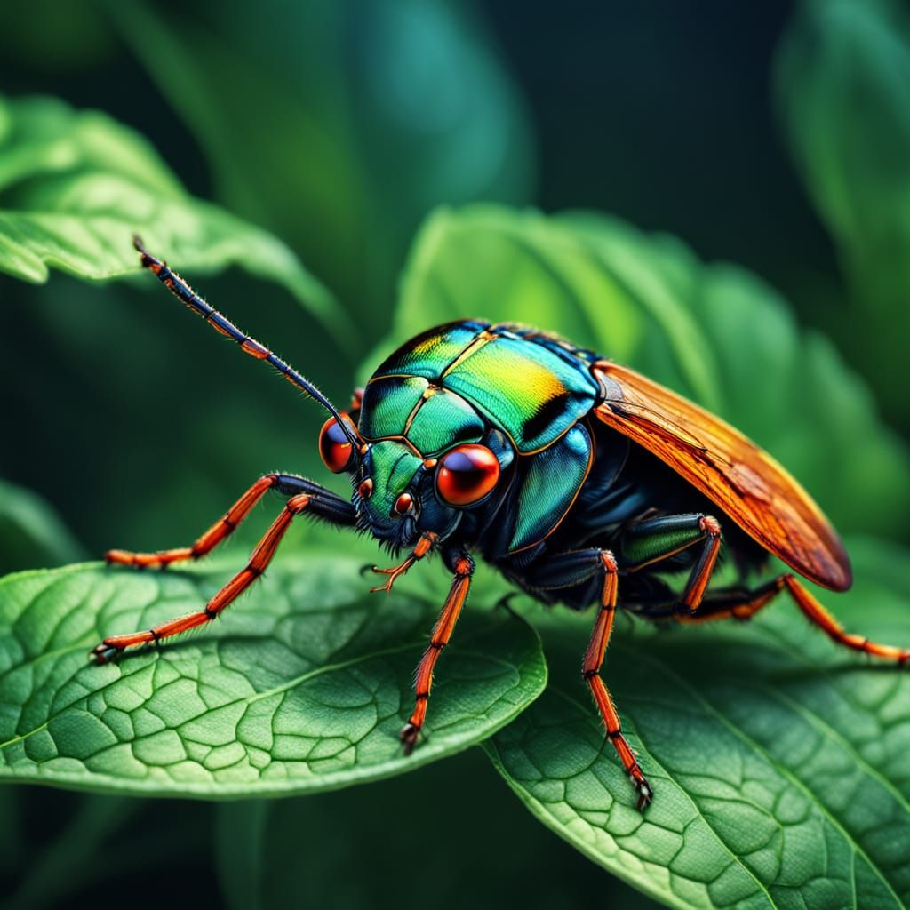 Vibrant Insect Art: Detailed Macro Photography