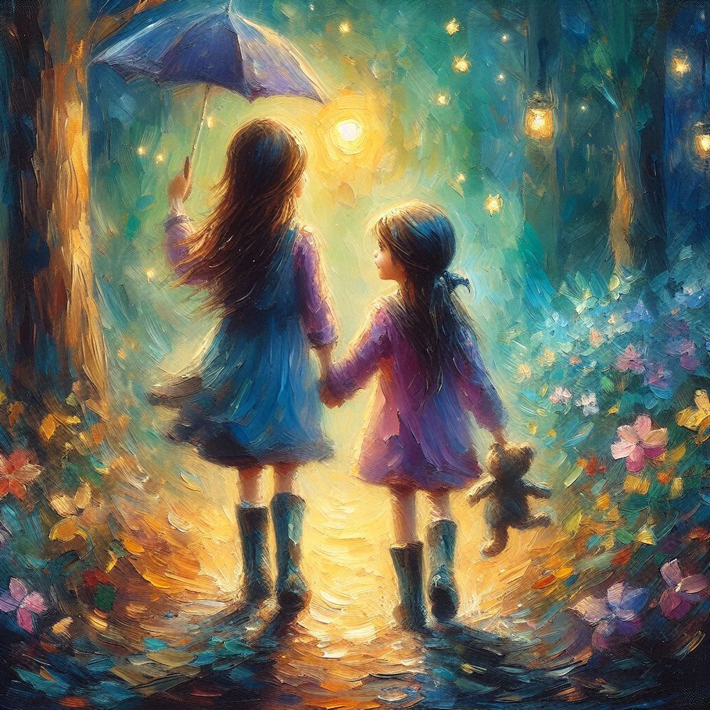 "Where are we going?" as they walked in the field ...... "We're going home my little sister" , was the reply