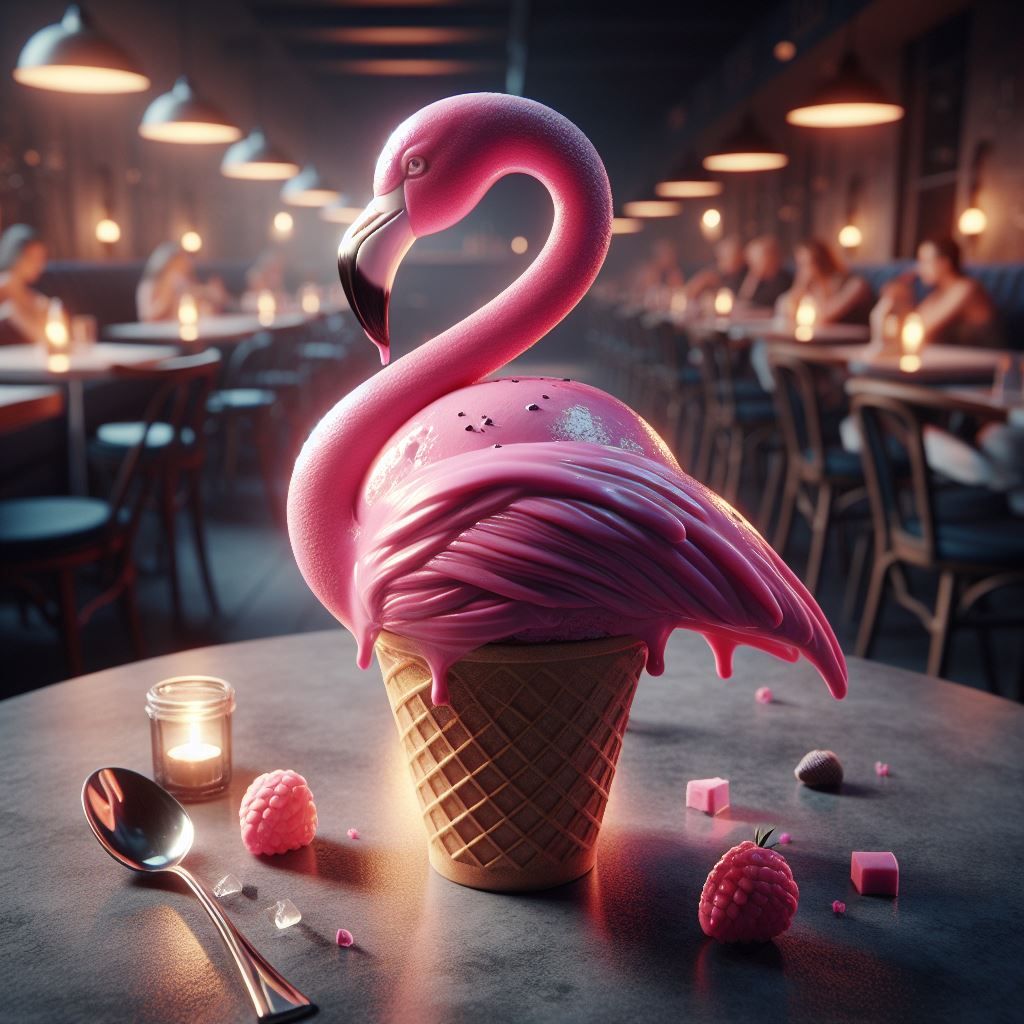 Ice flamingo cream flavour