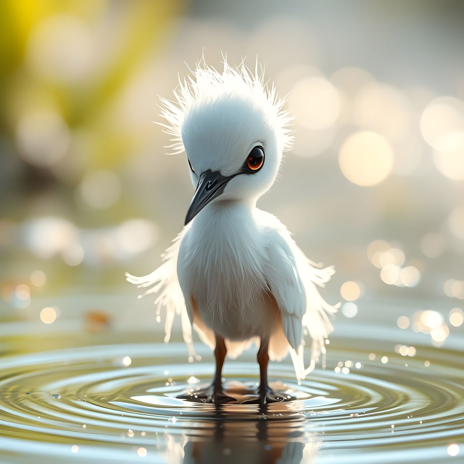 White Baby Birdie  by @Klaorman