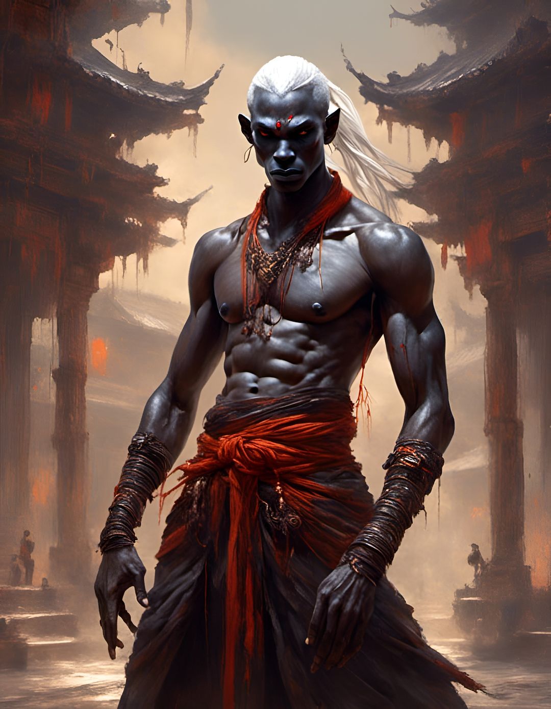 DnD lair - Drow monk - AI Generated Artwork - NightCafe Creator