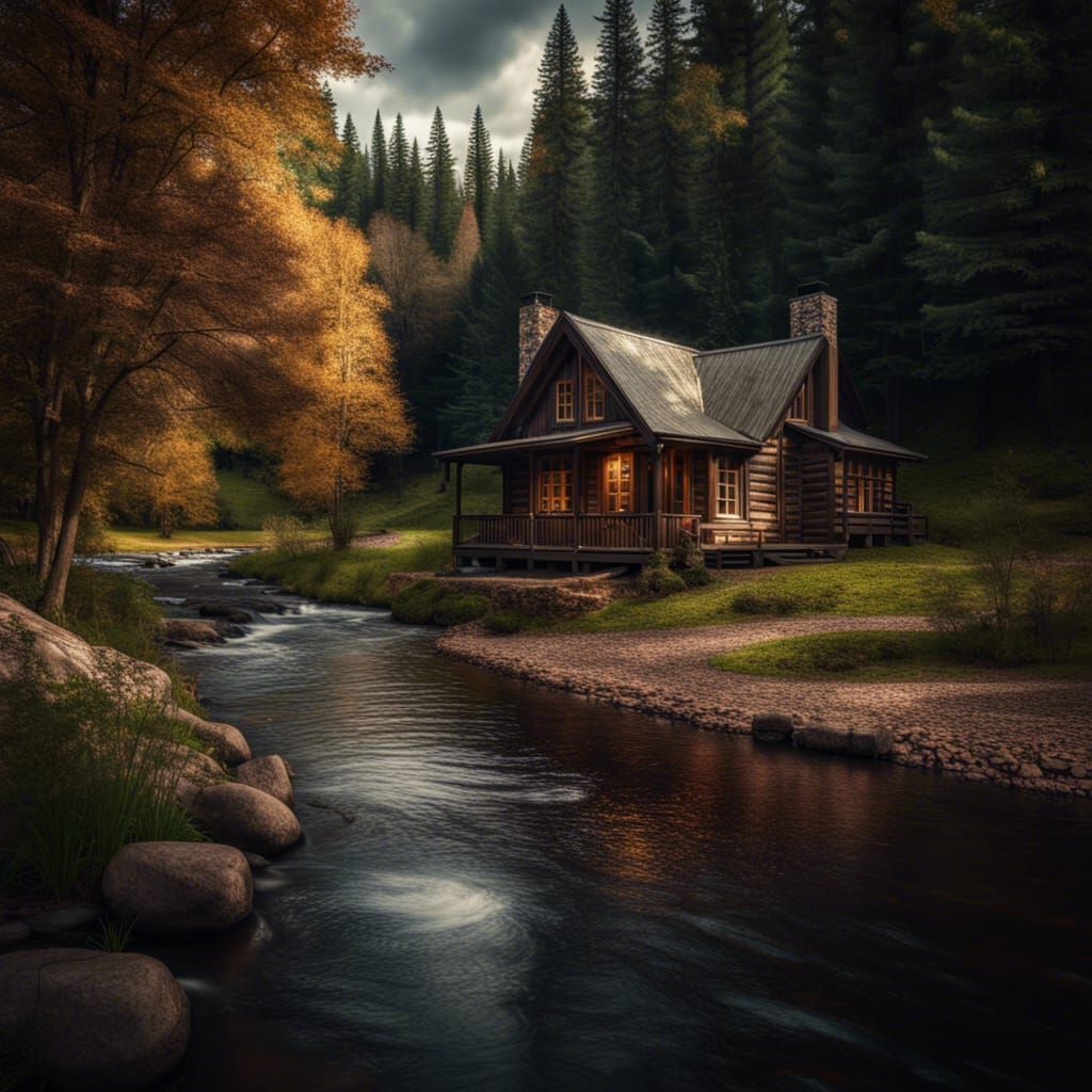 Cabin In Woods  by @Shawn Michael Duffy