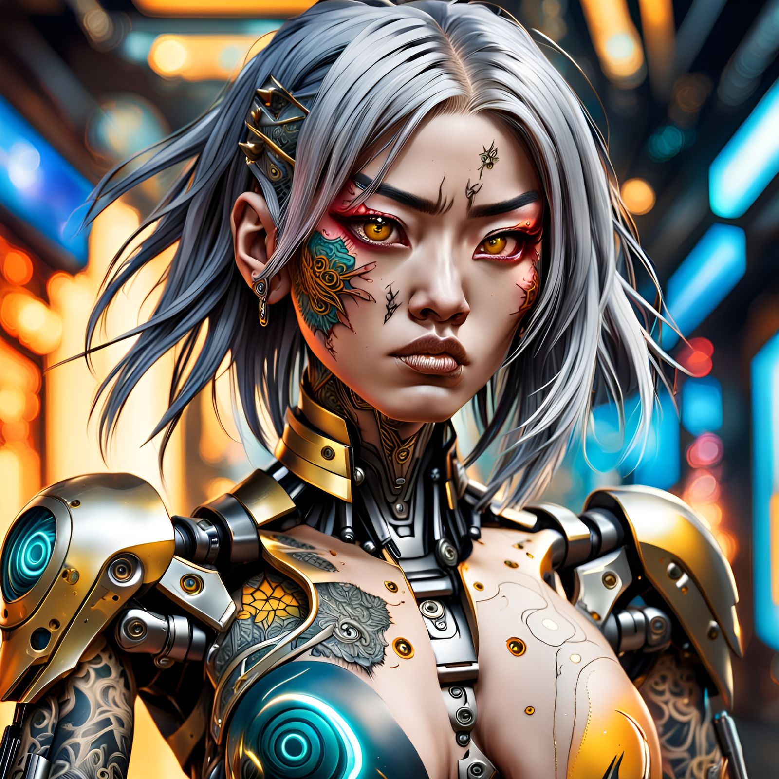 Cybernetic Girl - AI Generated Artwork - NightCafe Creator