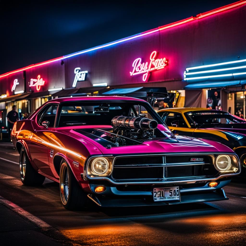 Cyberpunk Drag Racing  by @Dark_AiArt