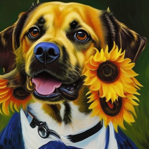 I haven't been digging in the sunflowers.....promise... AI Generated