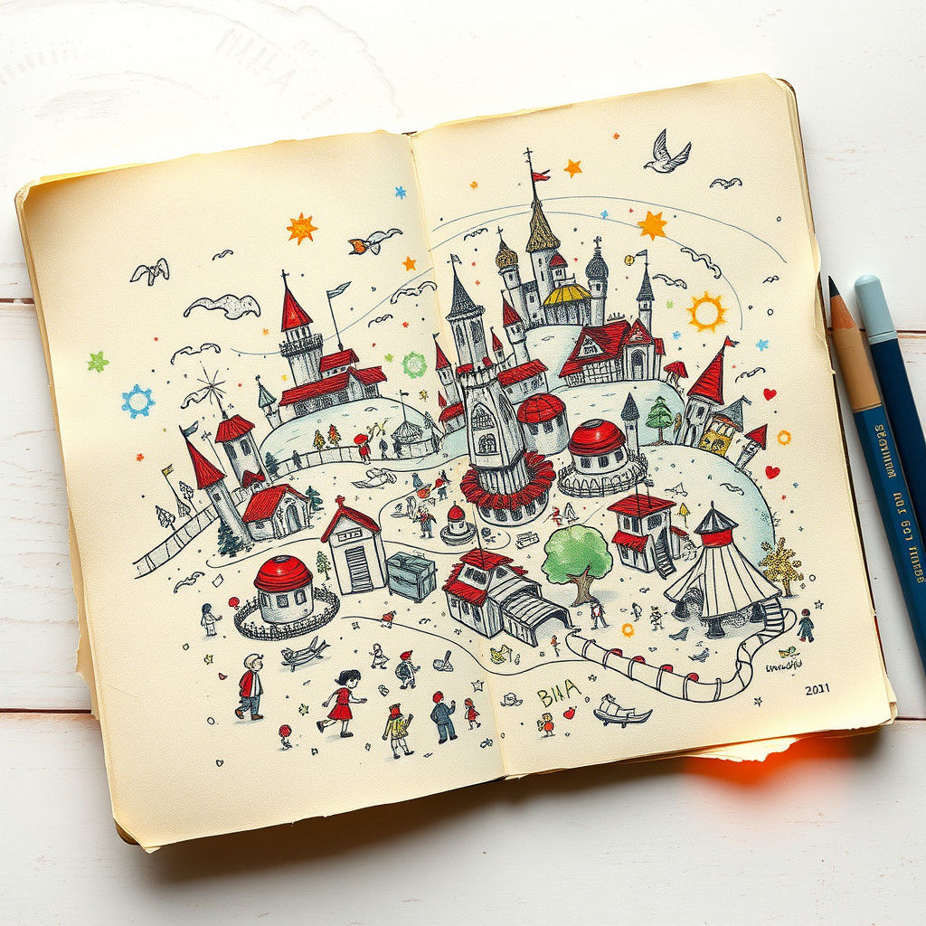 Red Roof Doodles  by @Mason