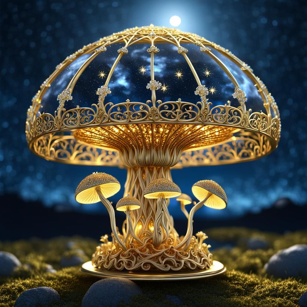 Crystal faberge mushroom   by @4tiram