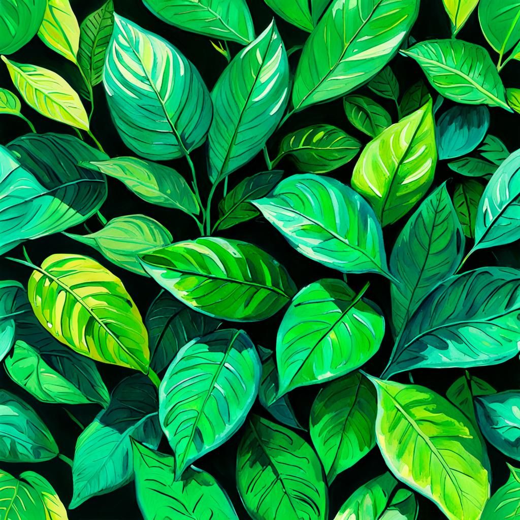 amazing leaf plants in greens