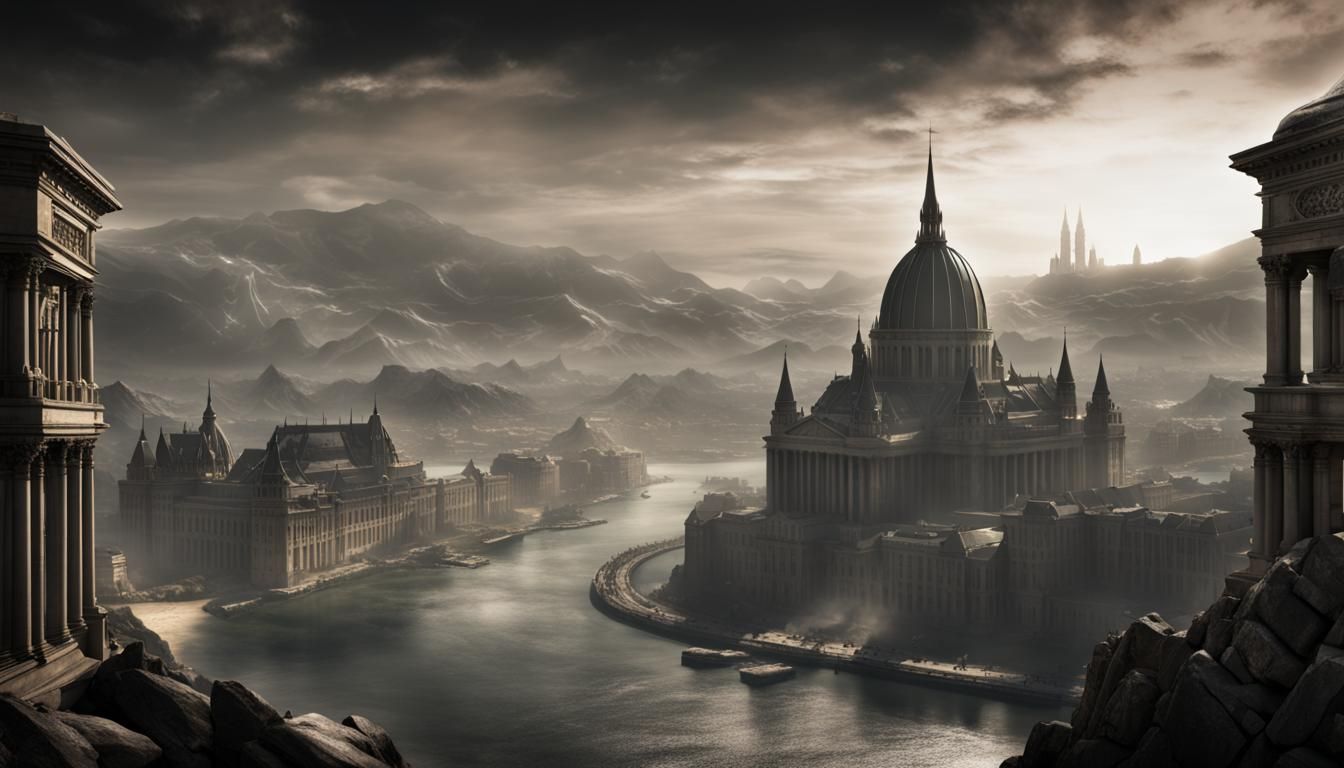 The Hungarian Parliment as a platform fighter game backgroun...