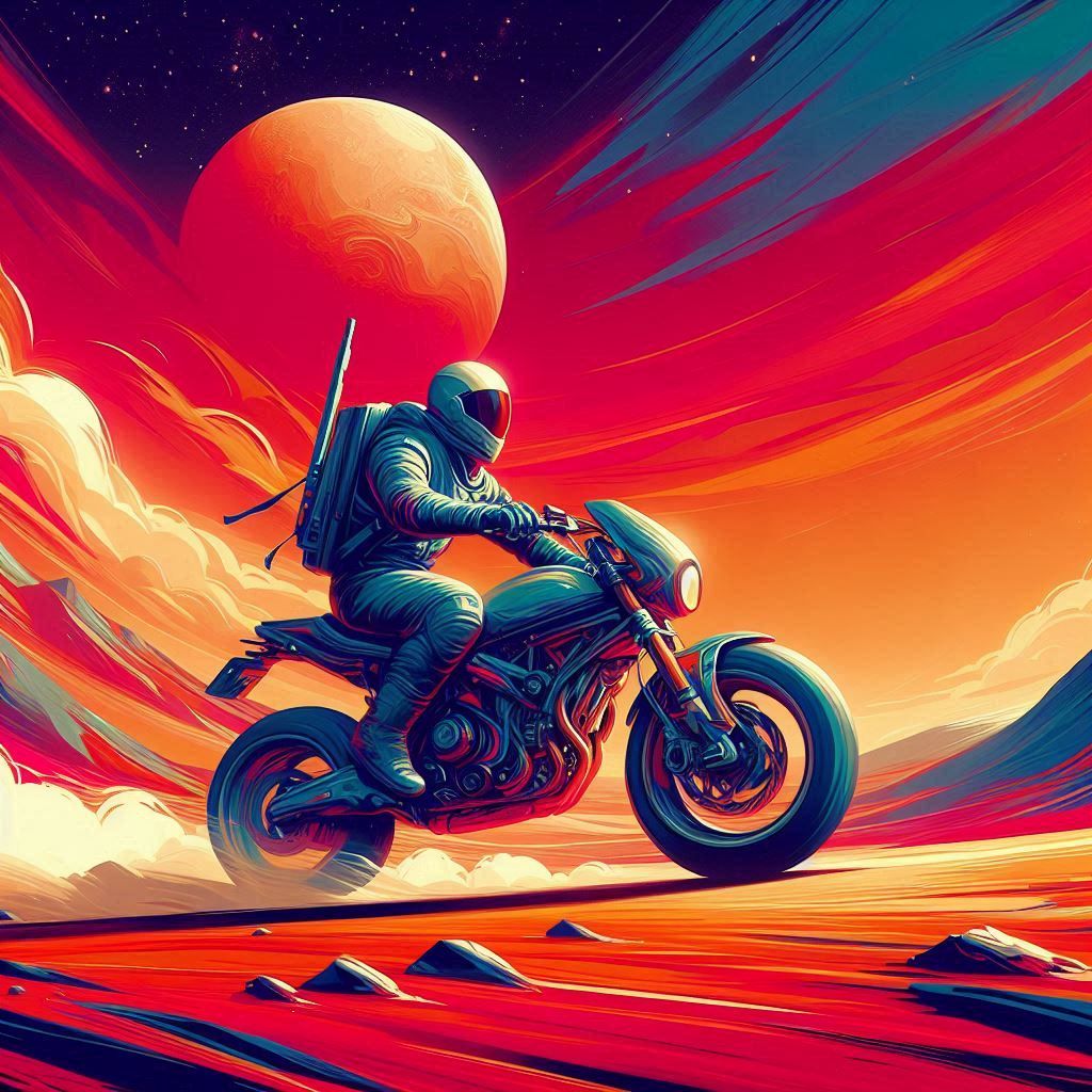 Traveling on Mars with a Lunar Motorcycle