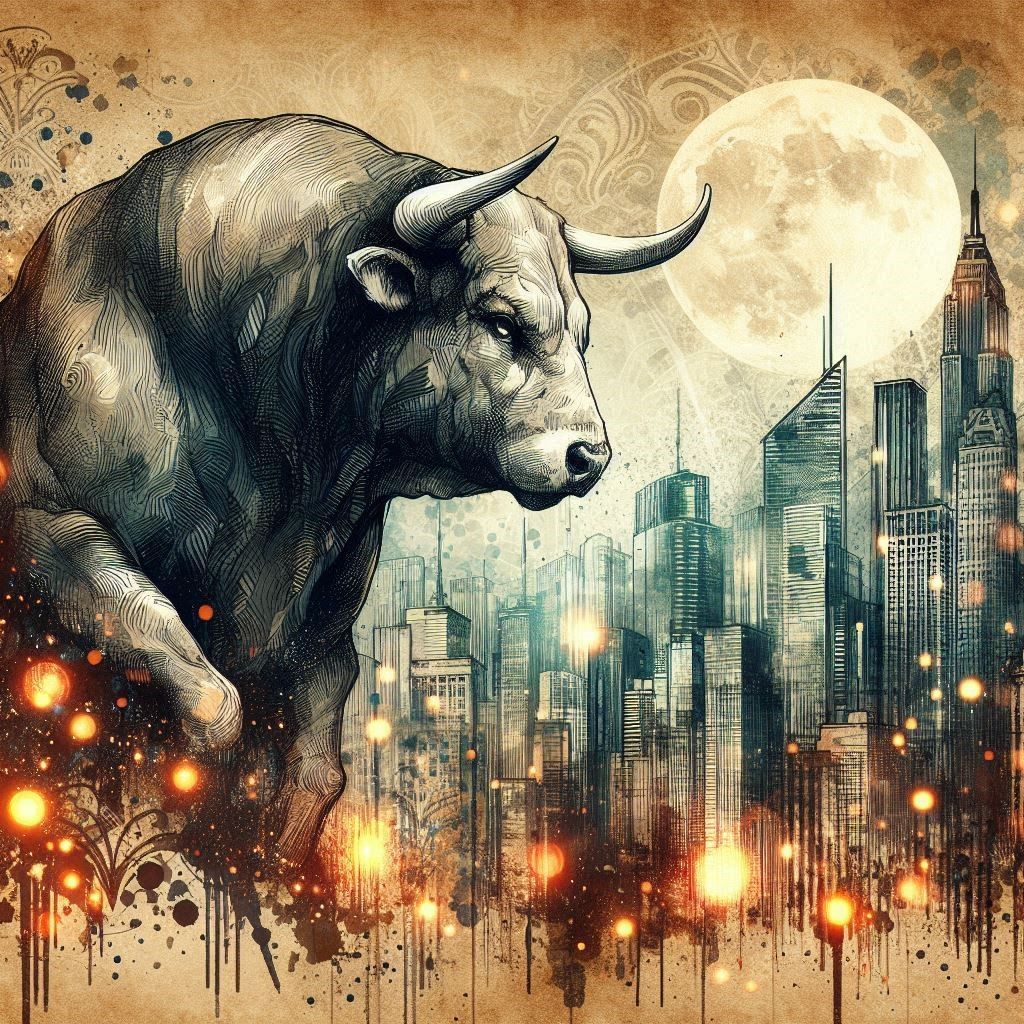 Bull in the city