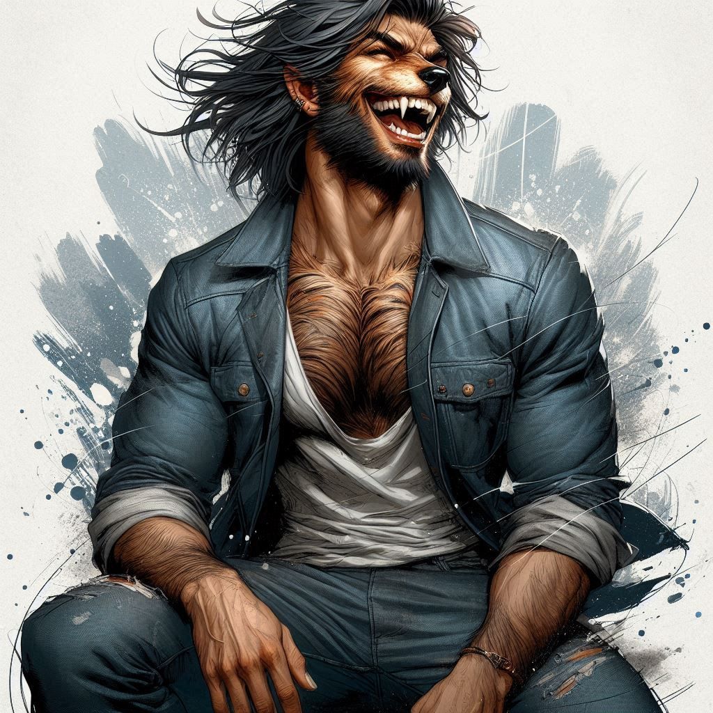 Male werewolf D&D Concept art