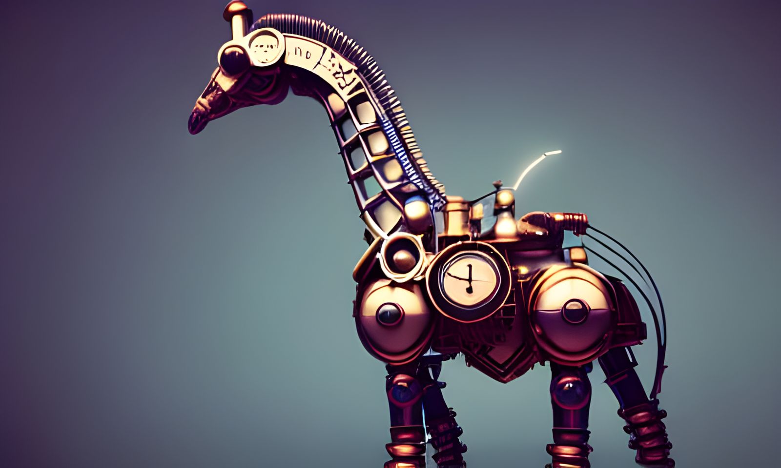 Futuristic Mechanical Giraffe AI Generated Artwork NightCafe Creator