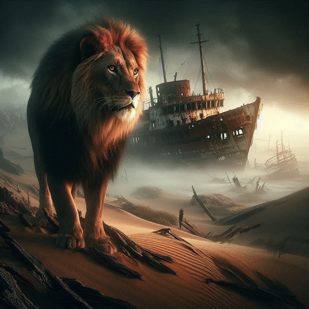 Lions of the Skeleton Coast