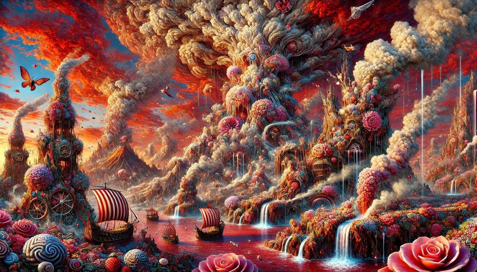 Lush volcanic flower-world #1