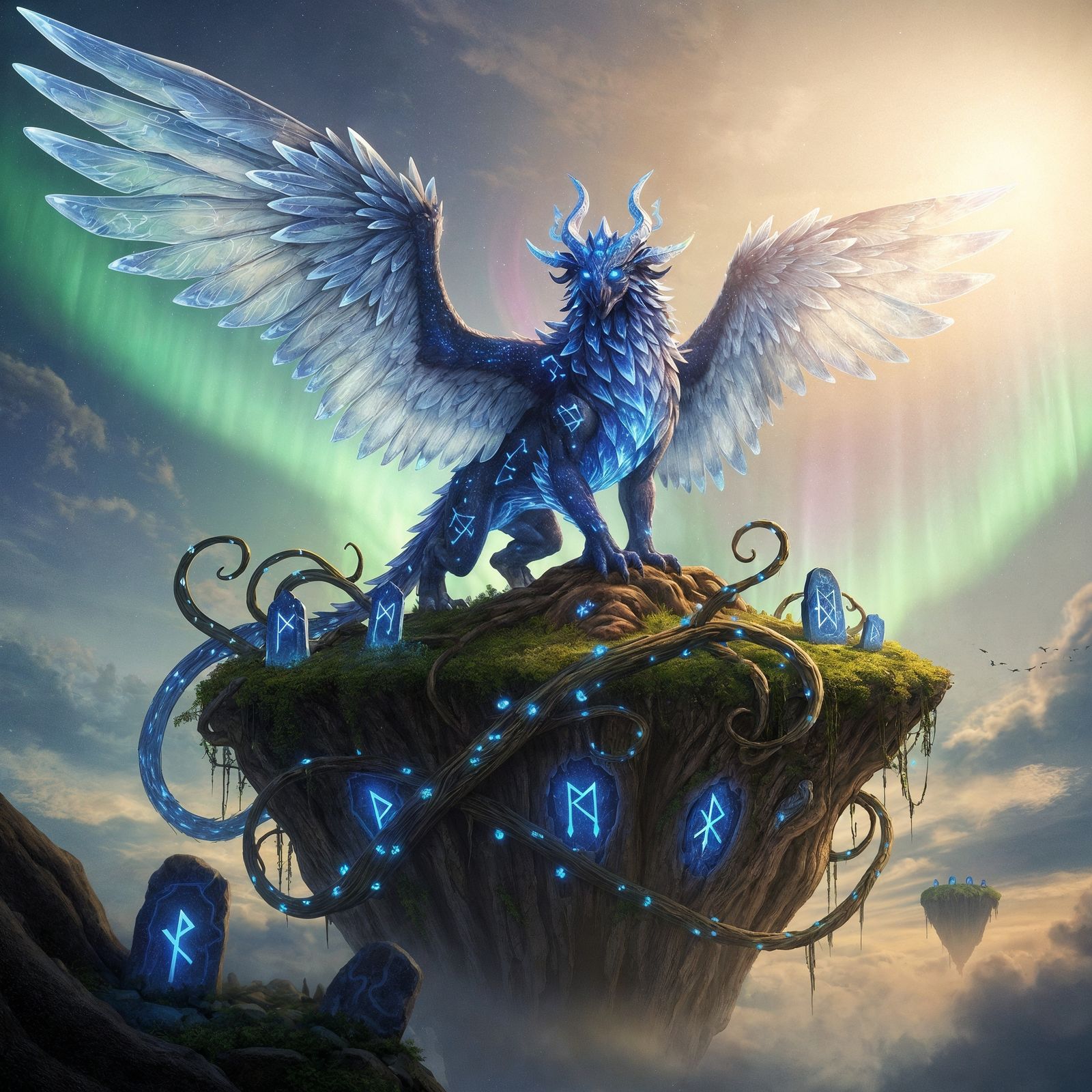 The Crystal-Feathered Chimera at the Heart of the Sky Grove
