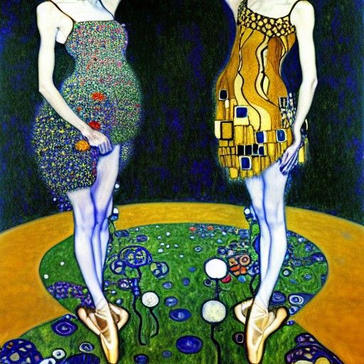 Ballet dancers by Gustav Klimt